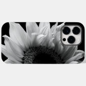 Schönes Sonnenblumenportrait in Schwarz und Weiß Case-Mate iPhone Hülle (Rückseite (Horizontal))