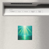 Schönes Sonnenlicht auf dem Meer Art Magnet (In Situ (Geschirrspüler))