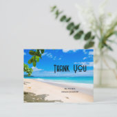 Schönes Sonnenstrand Foto Vielen Dank Postkarte (Stehend Vorderseite)