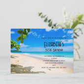Schönes Sonnenstrand Foto zum Geburtstag Einladung (Stehend Vorderseite)