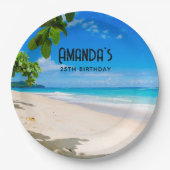 Schönes Sonnenstrand Foto zum Geburtstag Pappteller (Vorderseite)