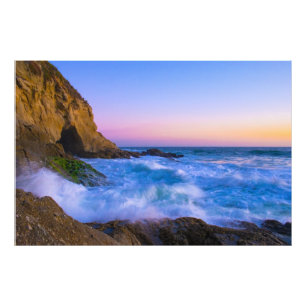 Schönes Sonnenuntergang im großen Ozean Fotodruck