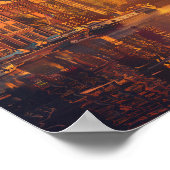 Schönes Sonnenuntergang in Amsterdam Niederlande Poster (Ecke)