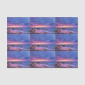 Schönes Sonnenuntergang Küste Foto Muster Seidenpapier (Vorderseite)