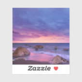 Schönes Sonnenuntergang Küstenbild Aufkleber (Blatt)