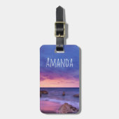Schönes Sonnenuntergang Küstenbild Gepäckanhänger (Vorderseite vertikal)