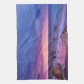 Schönes Sonnenuntergang Küstenbild Geschirrtuch (Vertikal)