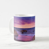 Schönes Sonnenuntergang Küstenbild Kaffeetasse (Vorderseite Links)