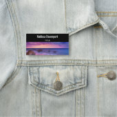 Schönes Sonnenuntergang Küstenbild Namensschild (Beispiel)