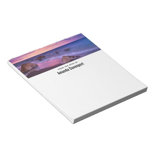 Schönes Sonnenuntergang Küstenbild Notizblock (angewinkelt)