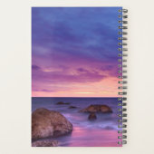 Schönes Sonnenuntergang Küstenbild Planer (Rückseite)