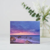 Schönes Sonnenuntergang Küstenbild Postkarte (Stehend Vorderseite)