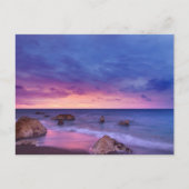 Schönes Sonnenuntergang Küstenbild Postkarte (Vorderseite)