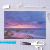 Schönes Sonnenuntergang Küstenbild Seidenpapier (Handwerk)