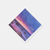 Schönes Sonnenuntergang Küstenbild Serviette (Ecke)