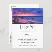 Schönes Sonnenuntergang Küstenfotografie Geburtsta