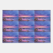Schönes Sonnenuntergang Küstenfotografie Muster Geschenkpapier Set (Vorderseite)