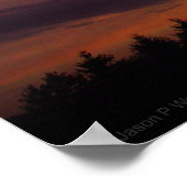 Schönes Sonnenuntergang Panorama Poster (Ecke)