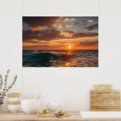 Schönes Sonnenuntergang Poster (Küche)