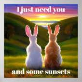 Schönes Sonnenuntergang-Poster Poster (Vorne)