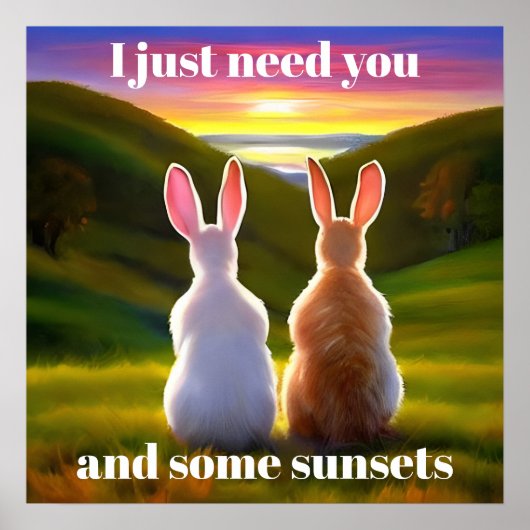 Schönes Sonnenuntergang-Poster Poster (Vorne)