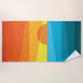 Schönes Sonnenuntergang und Meereswellen Golf Hand Strandtuch