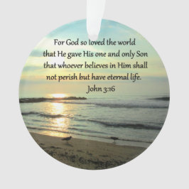 SCHÖNES SONNENUNTERNEHMEN JOHN 3:16 DESIGN ORNAMENT