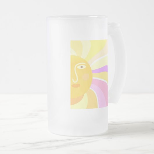 schönes sonniges abstraktes Bild Mattglas Bierglas (VorderseiteRechts)