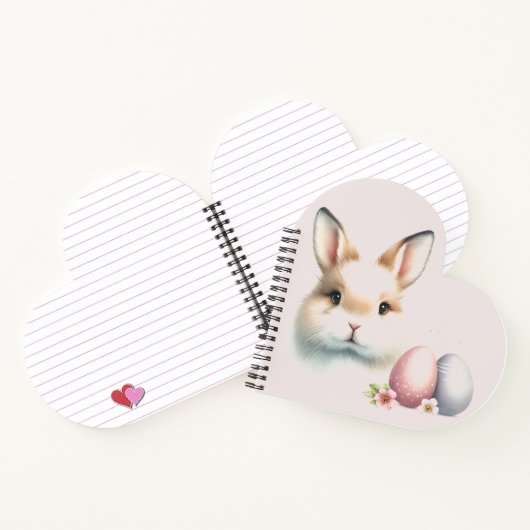 Schönes, sonniges Pastel Heart Shaped Spiral Noteb Notizblock (Innenseite)