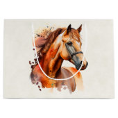 Schönes Sorrel Pferde Portrait Große Geschenktüte (Vorderseite)