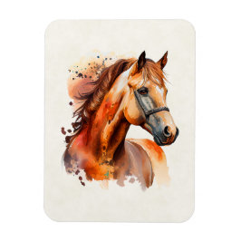 Schönes Sorrel Pferde Portrait Magnet