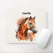 Schönes Sorrel Pferde Portrait Mousepad (Mit Mouse)