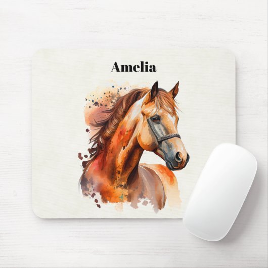 Schönes Sorrel Pferde Portrait Mousepad (Mit Mouse)