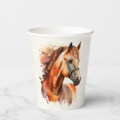 Schönes Sorrel Pferde Portrait Pappbecher (Rückseite)