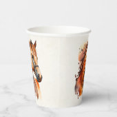 Schönes Sorrel Pferde Portrait Pappbecher (Rechts)