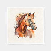 Schönes Sorrel Pferde Portrait Serviette (Vorderseite)