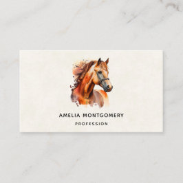 Schönes Sorrel Pferde Portrait Visitenkarte