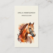 Schönes Sorrel Pferde Portrait Visitenkarte (Vorderseite)