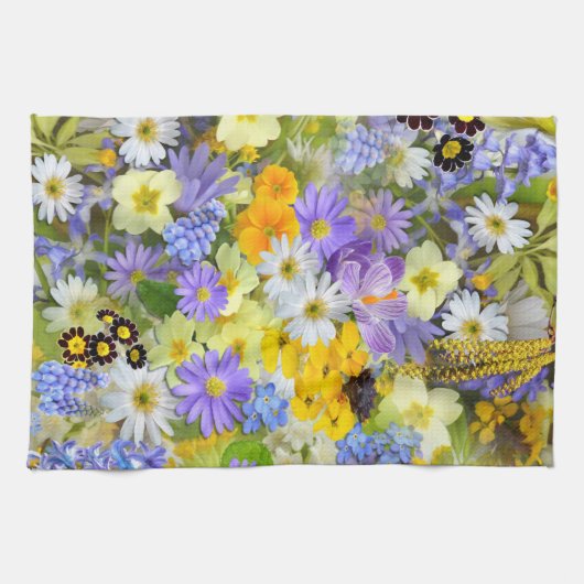 Schönes Sortiment an bunten Blume, Geschirrtuch (Horizontal)