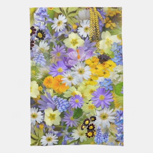 Schönes Sortiment an bunten Blume, Geschirrtuch (Vertikal)