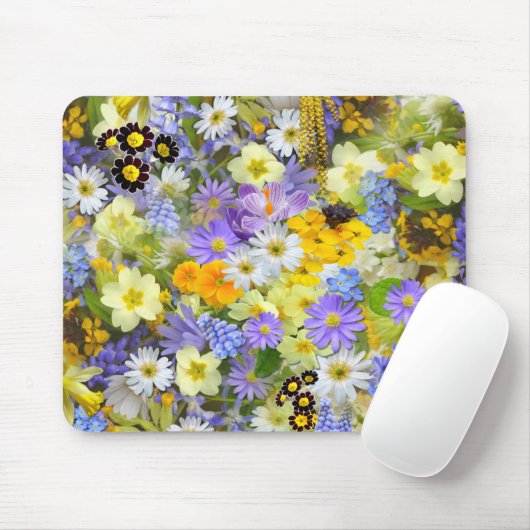 Schönes Sortiment an farbenfrohen Blume Mousepad (Mit Mouse)