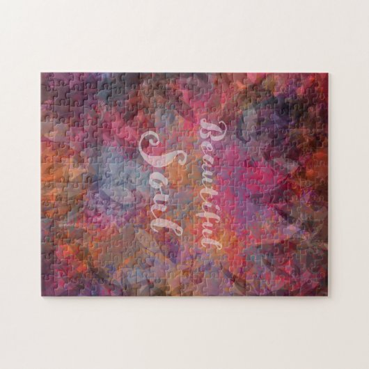 Schönes Soul abstraktes Blatt Design Puzzle (Horizontal)