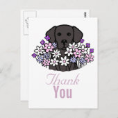 Schönes Soul Black Labrador Illustration 2 Postkarte (Vorne/Hinten)