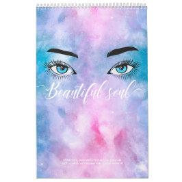 Schönes Soul Pink Galaxy Augen Affirmations Kalender