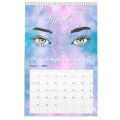 Schönes Soul Pink Galaxy Augen Affirmations Kalender (Mär 2026)