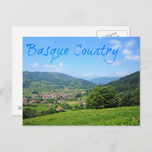 Schönes Spanisches Dorf im Baskenland Postkarte (Vorne/Hinten)