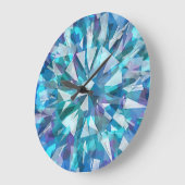 Schönes Spiel mit Blues und Purples Große Wanduhr (Winkel)