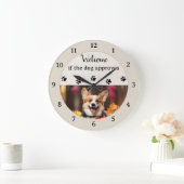 Schönes Sprichwort mit Ihrem Hund-Foto Große Wanduhr (Zuhause)
