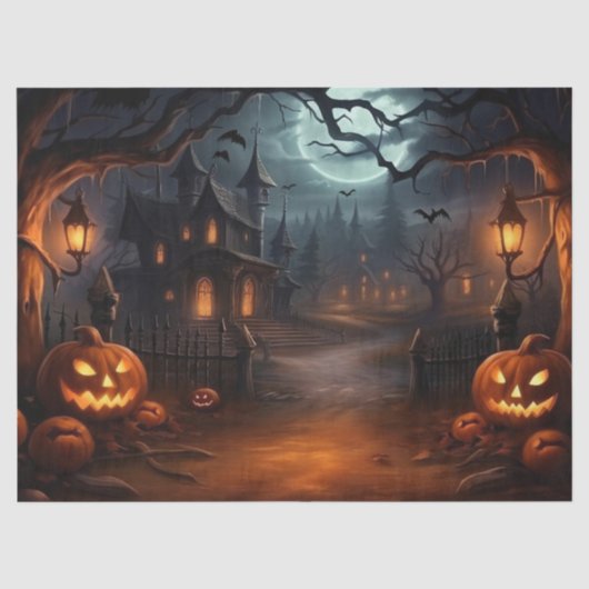 Schönes Spuk Halloween-Dekoupage Seidenpapier (Vorderseite)