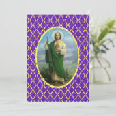 Schönes St. Jude Prayer Feiertagskarte (Stehend Vorderseite)